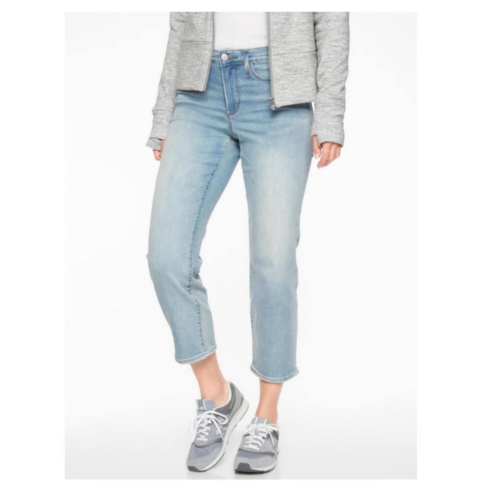 ATHLETA Sculptek Slim Straight Jeans Agate Wash 8